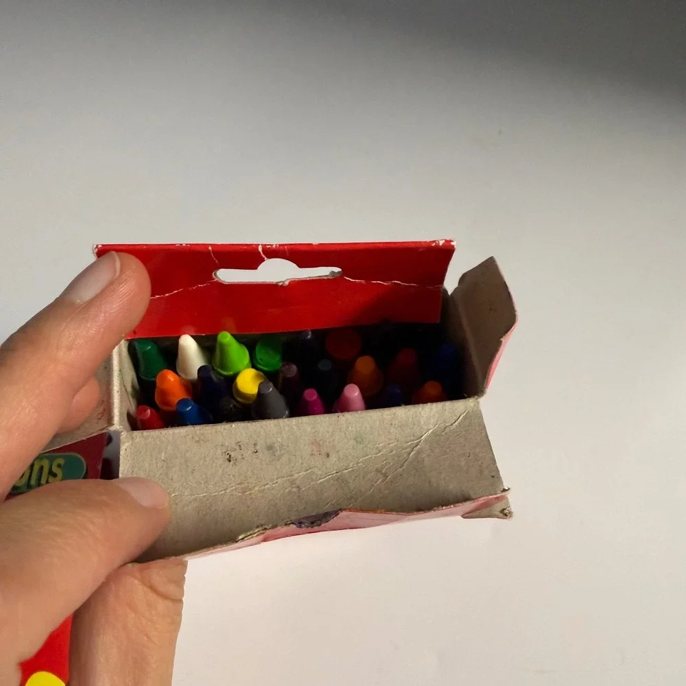 RARE Vintage Family Dollar 24 Crayons Brilliant Colors Non Toxic 2 Boxes 1302913